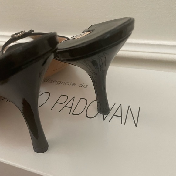 Luciano Padovan Patent Black Sandals - Picture 7 of 7